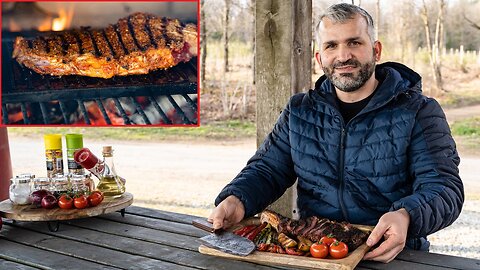 Sizzling Ribeye Steak: ASMR Outdoor Grilling Experience