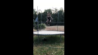She loves her trampoline