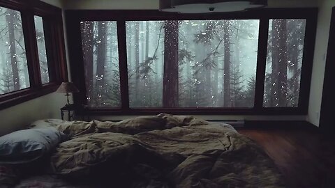 Relaxing Rain Sounds For Sleep Heavy rain sounds in misty forest 1 hour