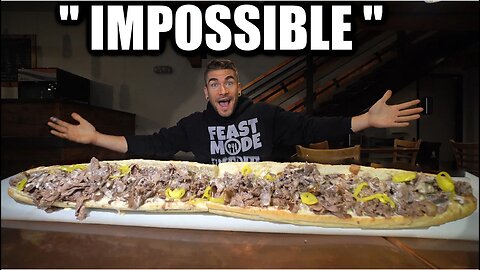"I'LL BELIEVE IT WHEN I SEE IT" Undefeated 40 Inch Cheesesteak Eating Challenge | Joel Hansen