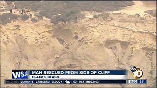 Man rescued from side of cliff