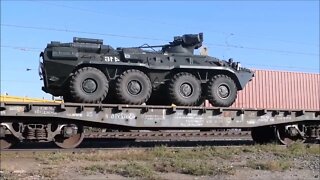 Just moving around some of Russian military equipment t the train yard.