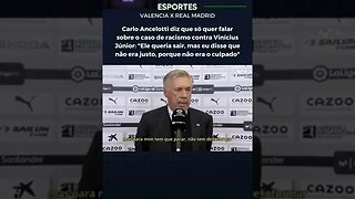 Ancelotti manifesta apoio a Vinicius Jr