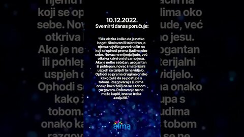 Poruka Svemira 10.12.2022. 💙