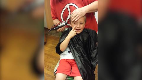 "A Young Boy Gets Terrified of Haircuts"