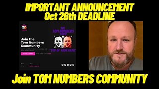 An IMPORTANT ANNOUNCEMENT for YOU 🫵🏻😉 from Tom Numbers…..