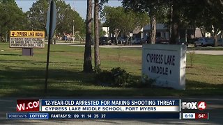 Middle school student arrested for writing threat on bathroom wall