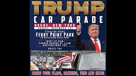 Trump Car parade Rally in Bronx NY!!!
