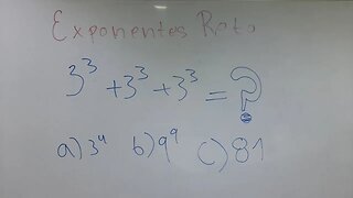 Reto de exponentes nivel secundaria (álgebra)
