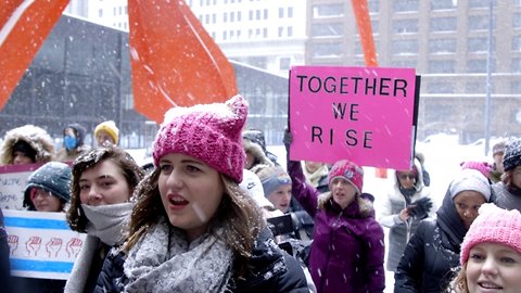 This College Student Led Her Own Women's March In Chicago