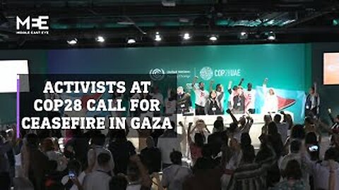 Activists at COP28 call for a ceasefire in Gaza