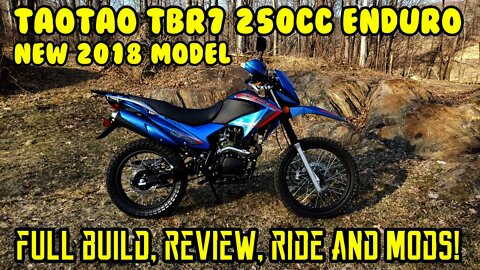 $1300 NEW 2019 TAOTAO TBR7 230cc FULL REVIEW build ride mods Dual-Sport Pros Cons.