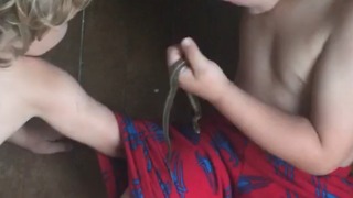 Unbelievable Video: Toddler Boy Finds Two Snakes In His Pants