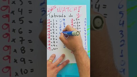 Tabuada 99 🐸💪🤝👍 Math Table of 99 👍🤝💪🐸 Matemática do Saber