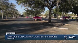 Second dose concern for seniors
