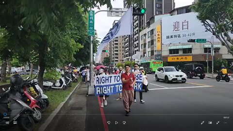 Taichung protests Taiwan June 2022...walk by