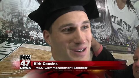 Kirk Cousins gives commencement speech at Michigan State