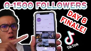 TIKTOK 0-1500 Followers: DAY 8 - How To Monetize 1500 TikTok Followers!