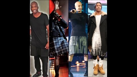 The feminization of men: men wearing skirts