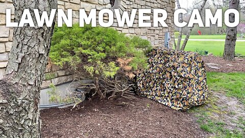 How to Hide Your Lawn Mower With A Camo Cover