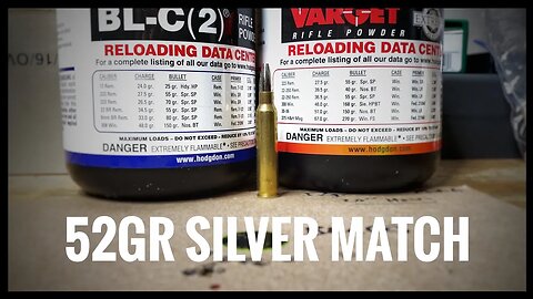 Playing With The 52gr Speer Silver Match From Don / BL-C(2) Vs. Varget In 223 Remington