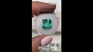 EYE CLEAN VVS TRANSPARENT EARTH MINED, NATURAL BIG COLOMBIAN EMERALD 6.40ct GEM 11x11 MM