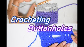 How to Crochet Buttonholes Into Your Projects 2 methods