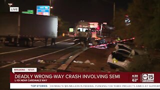 Wrong-way driver killed on Loop 101 near Cardinals Way.