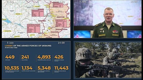 05.07.23 ⚡Russian Defence Ministry report on the progress of the deNAZIficationMilitaryQperationZ