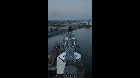 USS New Jersey (BB-62) at Dawn