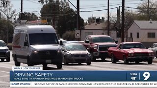 Local driving school gives safety tips for truck and car drivers