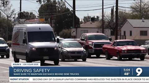 Local driving school gives safety tips for truck and car drivers