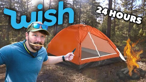 Solo Survival: 24 HOURS in the Woods With... WISH Gear??