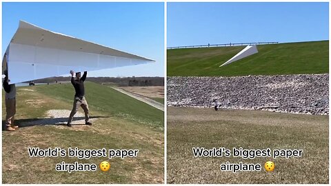 Worlds biggest paper airplane
