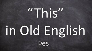 "This" in Old English (part 1)