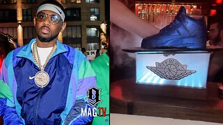 Fabolous Tries Out Air Ruby's Custom Jordan 3 Cake! 👟