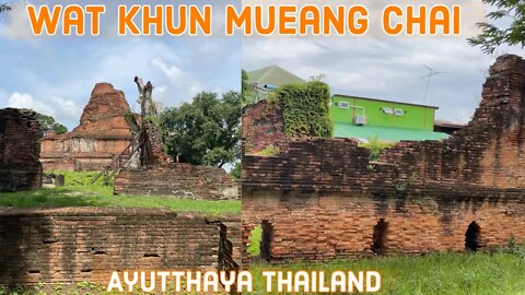 Wat Khun Mueang Chai วัดขุนเมืองใจ - Ancient Temple in Ayutthaya Thailand