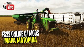 🔴 LIVE - FS22 MULTPLAYER MAPA MATOPIBA COM MODS BRASILEIROS PC XBOX PS4 PS5 MAC