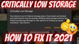CRITICALLY LOW STORAGE PROBLEM FIX!! ON ALL FIRE TV DEVICES!! 2021.