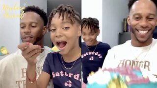 Victor Cruz 10 Year Old Daughter Kennedy Bakes Him A Cake For The 1st Time! 🎂