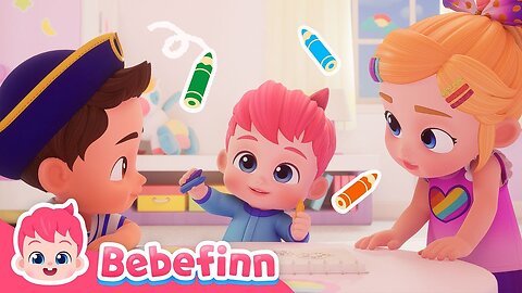 Coloring Fun with Bora and Brody | Bebefinn Playtime Cartoon for Kids