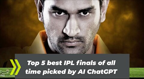 Top 5 best IPL finals of all time picked by ChatGPT | King Kohli 👑 | IPL | World Cup