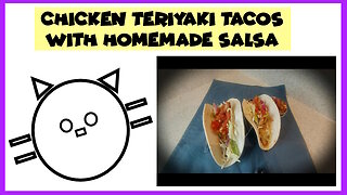 Chicken Teriyaki Tacos (with homemade teriyaki sauce and salsa