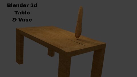 Blender 3d table and vase