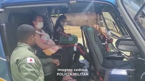 Conselheiro Pena: gestante que entrou em trabalho de parto auxiliada por militares da 5ª BRAVE