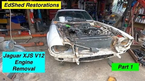 Jaguar XJS V12 Manual Engine Removal Part 1 its a Dirty Job and you have No Room!!