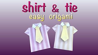 Easy shirt and tie origami | Father's Day Gift | Gift Card Envelope | Cute Party Favors