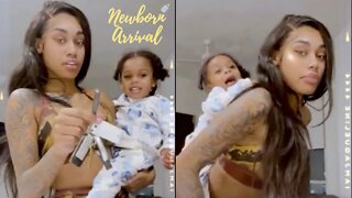 NBA Youngboy & Jania's Son Kacey Wants To Ride Mommy's Back! 🐎