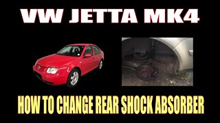 VW JETTA MK4 - HOW TO CHANGE REAR SHOCK ABSORBER