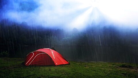 Rain Falling On A Tent - Sleep Sounds - BLACK SCREEN - Fall Asleep Fast - Restful Sleep